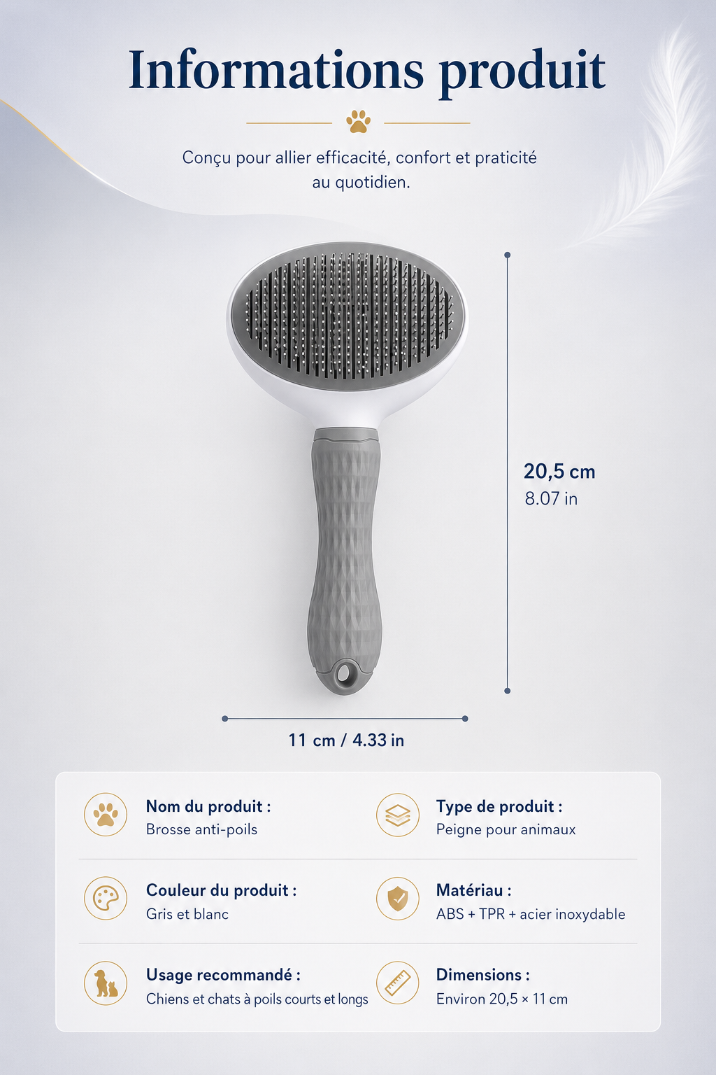 brosse auto-nettoyante